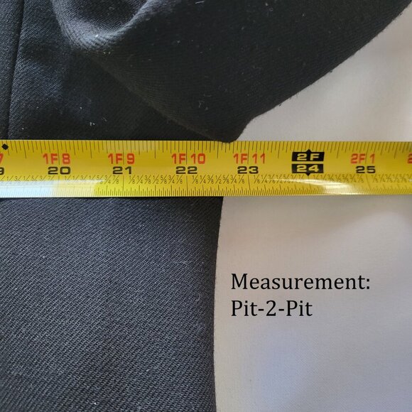 ANN TAYLOR BLACK DOUBLE BREAST WOOL JACKET (Size: Large) - Picture 10 of 12